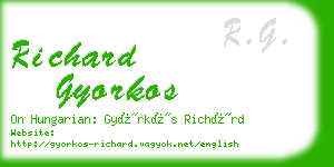 richard gyorkos business card